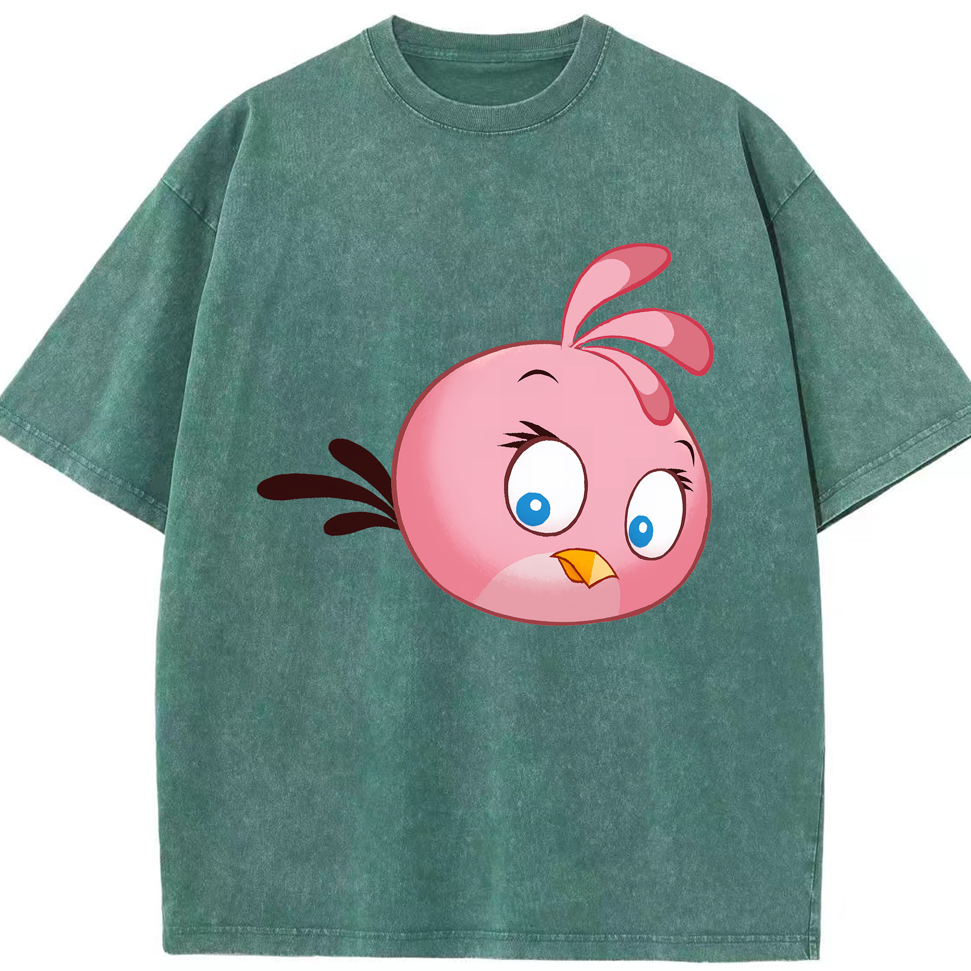 （画像用） Angry Birds アングリーバード 綿100% ヴィンテージ風 半袖Tシャツ（フロントプリント）